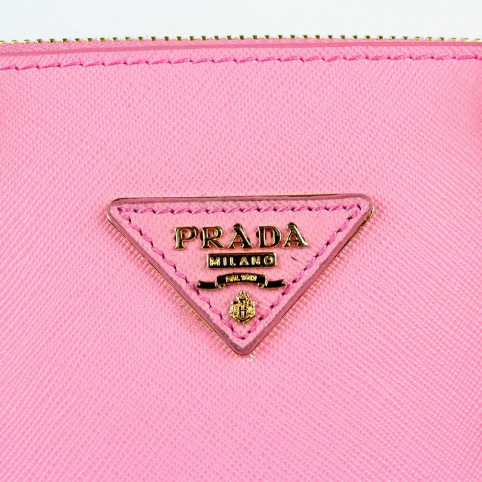 2014 Prada saffiano calfskin 33cm tote BN2274 pink&white on sale